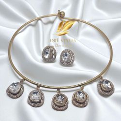 Hasli Chocker Set With Kundan Stone 