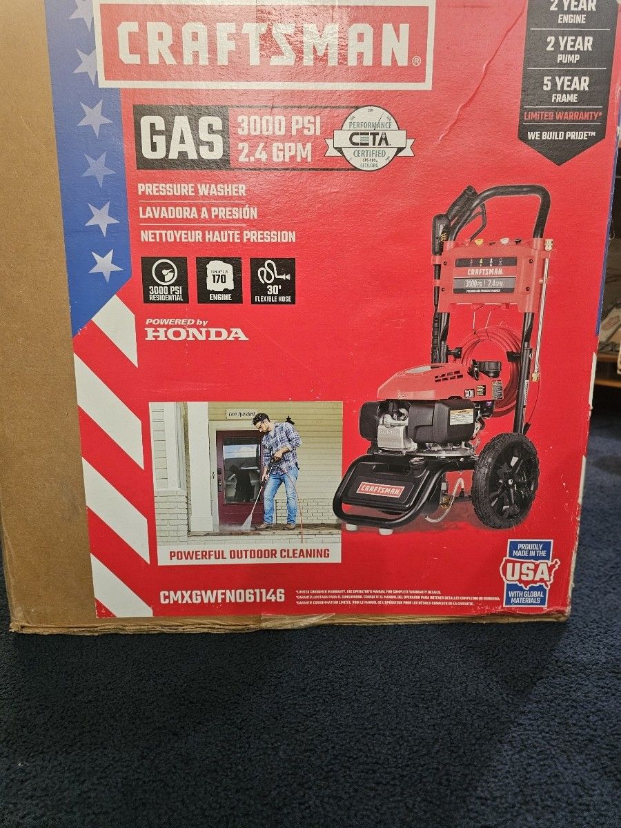 Brand New Craftsman Gas Pressure Washer  