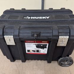 HUSKY TOOLBOX 37 in. Black Heavy Duty Large Rolling Toolbox with Tool Tray and Keyed Lock