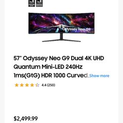 Samsung Odyssey 57” Neo G9 4K Monitor BRAND NEW