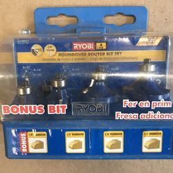 New In Box - Ryobi & Warrior 1/4” Router Bit Sets