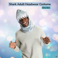 Shark Adult Headwear Costume One Size