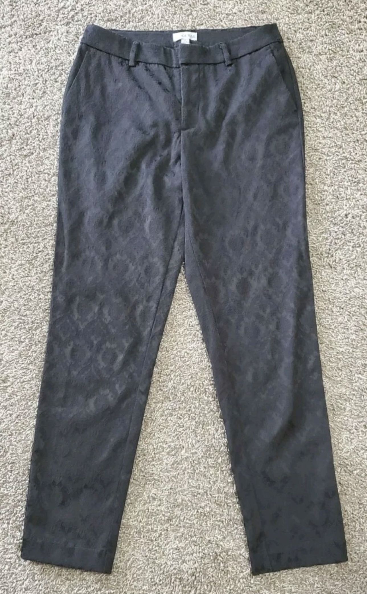 Women's Guess Brocade Dress Pants Size 26 Black