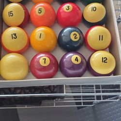 Billards Pool Table Balls (FULL SET W/ CUE)