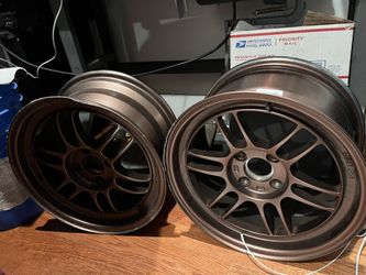 Bronze Rpf1 Enkei 2 Rims, One Slight Bent