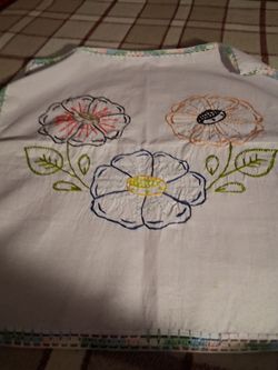 Servilleta hecha a mano tela diamante de margaritas