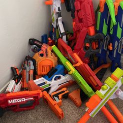 Lot Of Assorted Nerf Toy Guns 