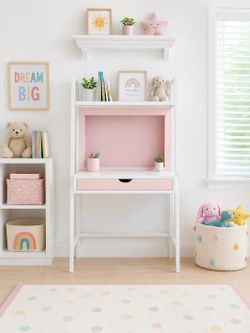 Kids Ladder Desk with Bulletin Board, Pink/White, NEW in Box
