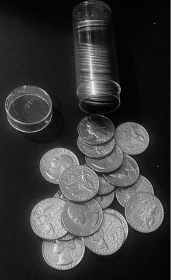 1976 P&D Bicentennial Drummer Boy 40 Quarter Coin Roll Extra Fine - Uncirculated