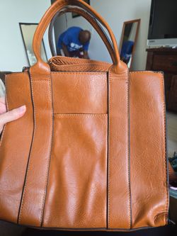 Brown Leather Tote Handbag