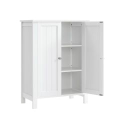 Bathroom Floor Storage Cabinet,2 Adjustable Shelves,Dove Gray Bathroom Storage Unit, 23.6"L x 11.8"W x 31.5"H, HELAN Collection UBCB060