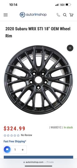 2016 Subaru STI OEM Black Wheels 18 X 8.5 5x114.3