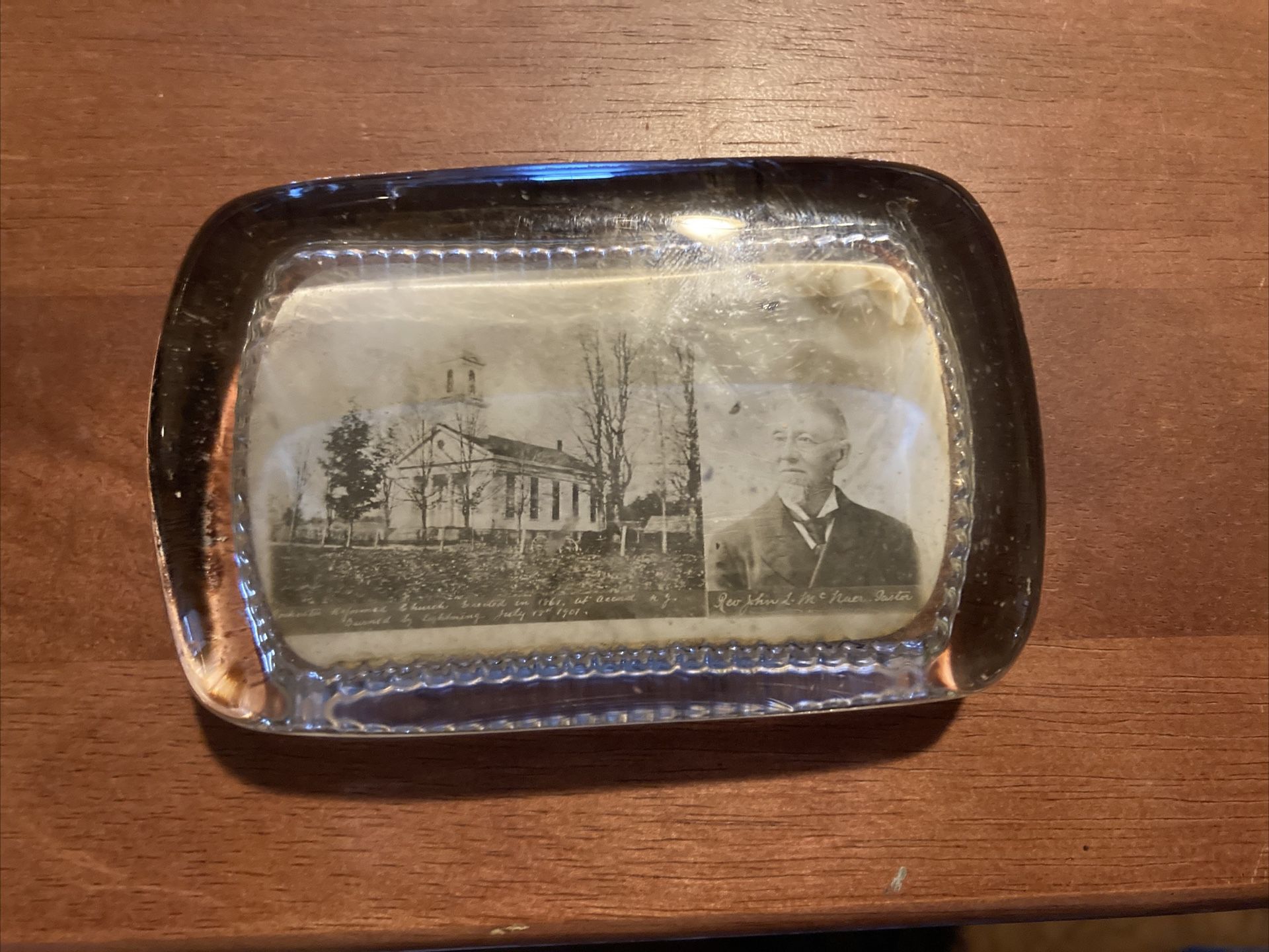 Antique Glass Paperweight-Rochester Reformed Church, Accord, NY