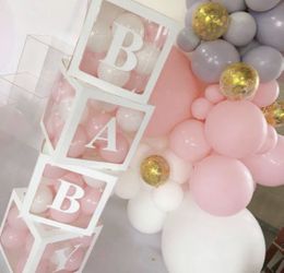 4 PCS Baby shower Decorations box set of baby white $25