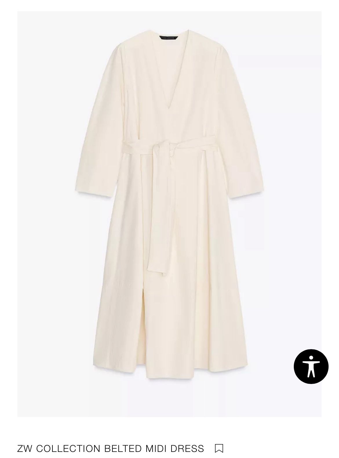 Zara Belted Midi Dress - NEW