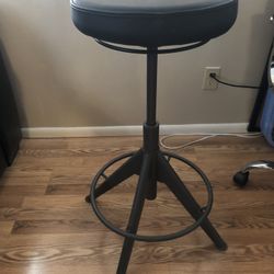 High Black Swivel Adjustable Height Stool