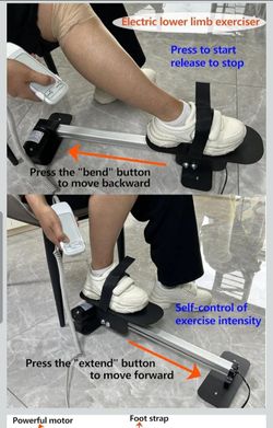 Electric Knee Glide for Knee Replacement Recovery Aids Kit Knee Therapy Exercise Strengthening Equipment for PCL ACL MCL Knee Surgery