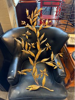 Vintage gold leaf wall sculpture
