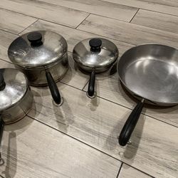 Revere Set: 2qt, 1 Qt, 10" And 6" Pan