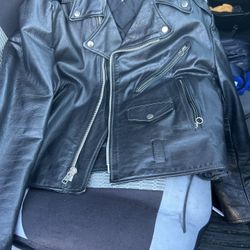 Black Biker Motorcycle Jacket