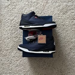 DS Air Jordan 3 Retro Levi’s Indigo 10.5