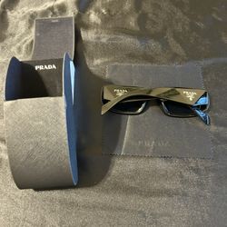Prada Milano Black Rectangle Sunglasses – Unisex Designer Eyewear