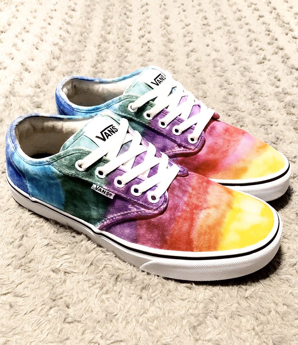 Vans Rainbow Tie Dye shoes paid $80 Size 9.5 Like new! Women’s size 11. No signs of wear excellent condition! Super fun extra cushion extremely comfo