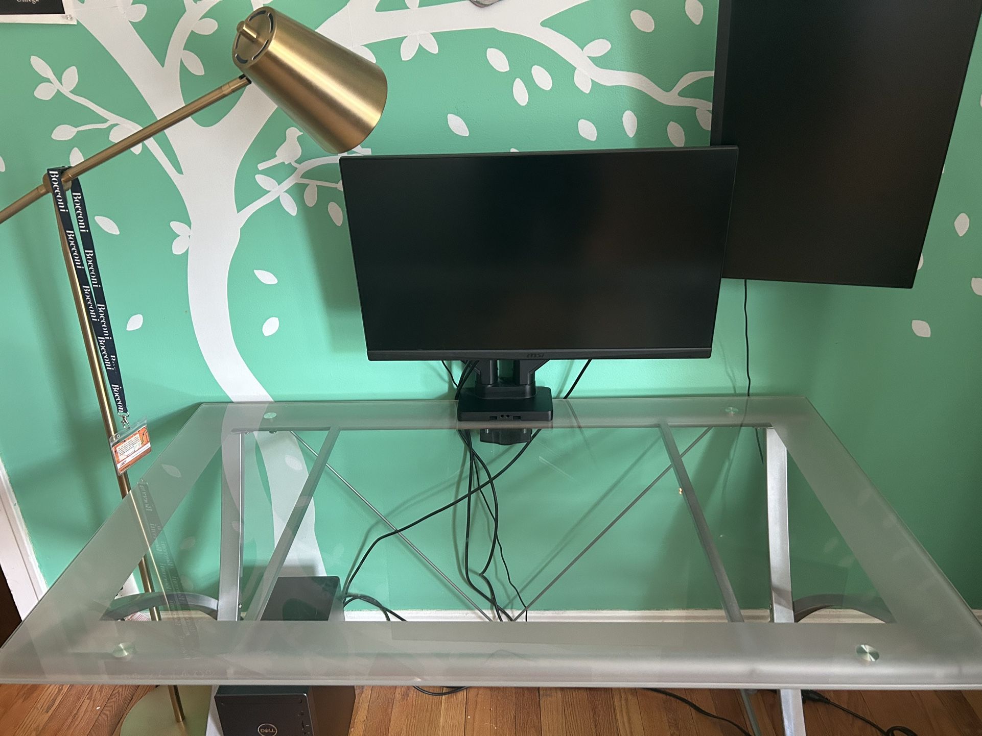 Glass Desk L/W/H 28/48/30 inches