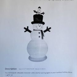 Animated Air Blown Snowman