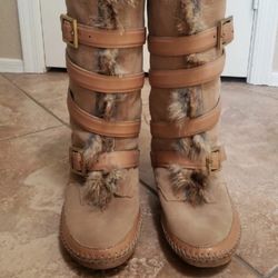 Tory Burch Jaden Real Fur Boots