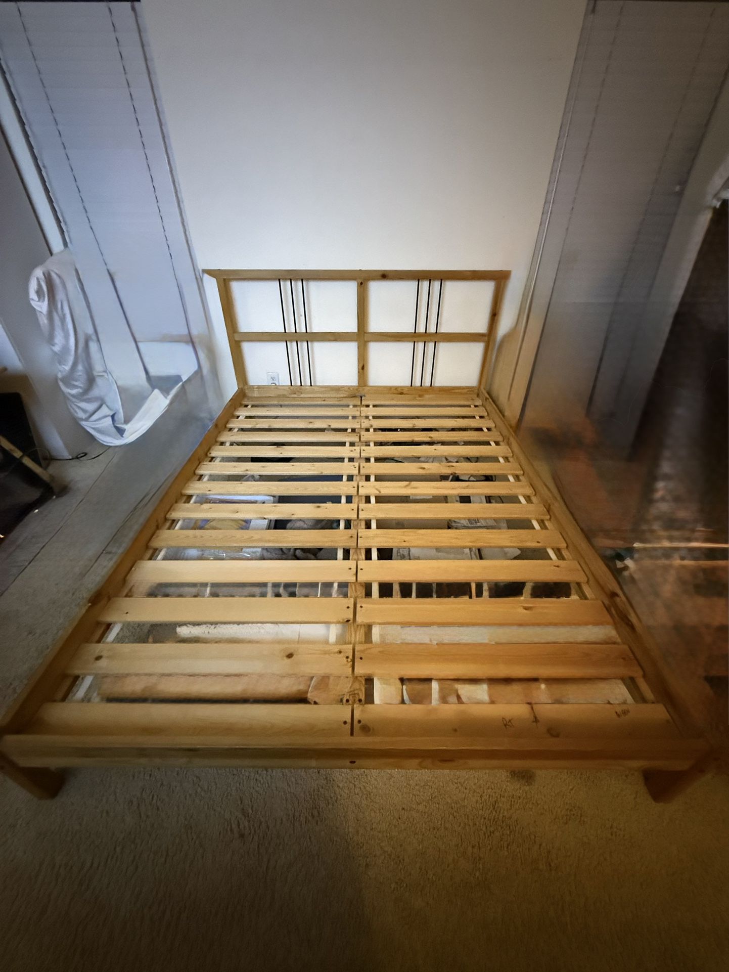 Wooden Slat IKEA Bed Frame (Queen)