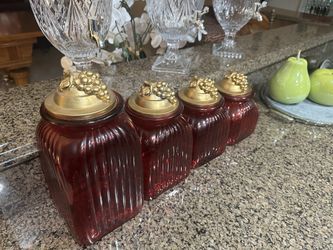 Four Glass Decanters