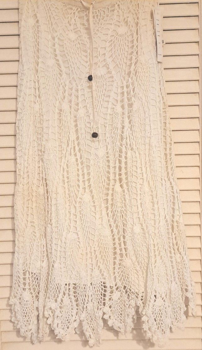New Crochetted Lined Midi Skirt By Mix Nouveau
