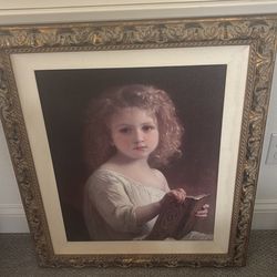 Golden picture frame