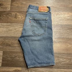 Levi's 501 blue denim shorts