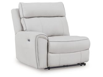 Grafton Pike Pearl/Ash Left-Arm Facing Power Recliner