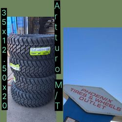 ​🏔️ Atturo M/T Mud-Terrain Tires ​Size & Fitment: 35x12.50R20 ​Description: Built for rugged off-road performance and aggressive tread grip. Conquer 