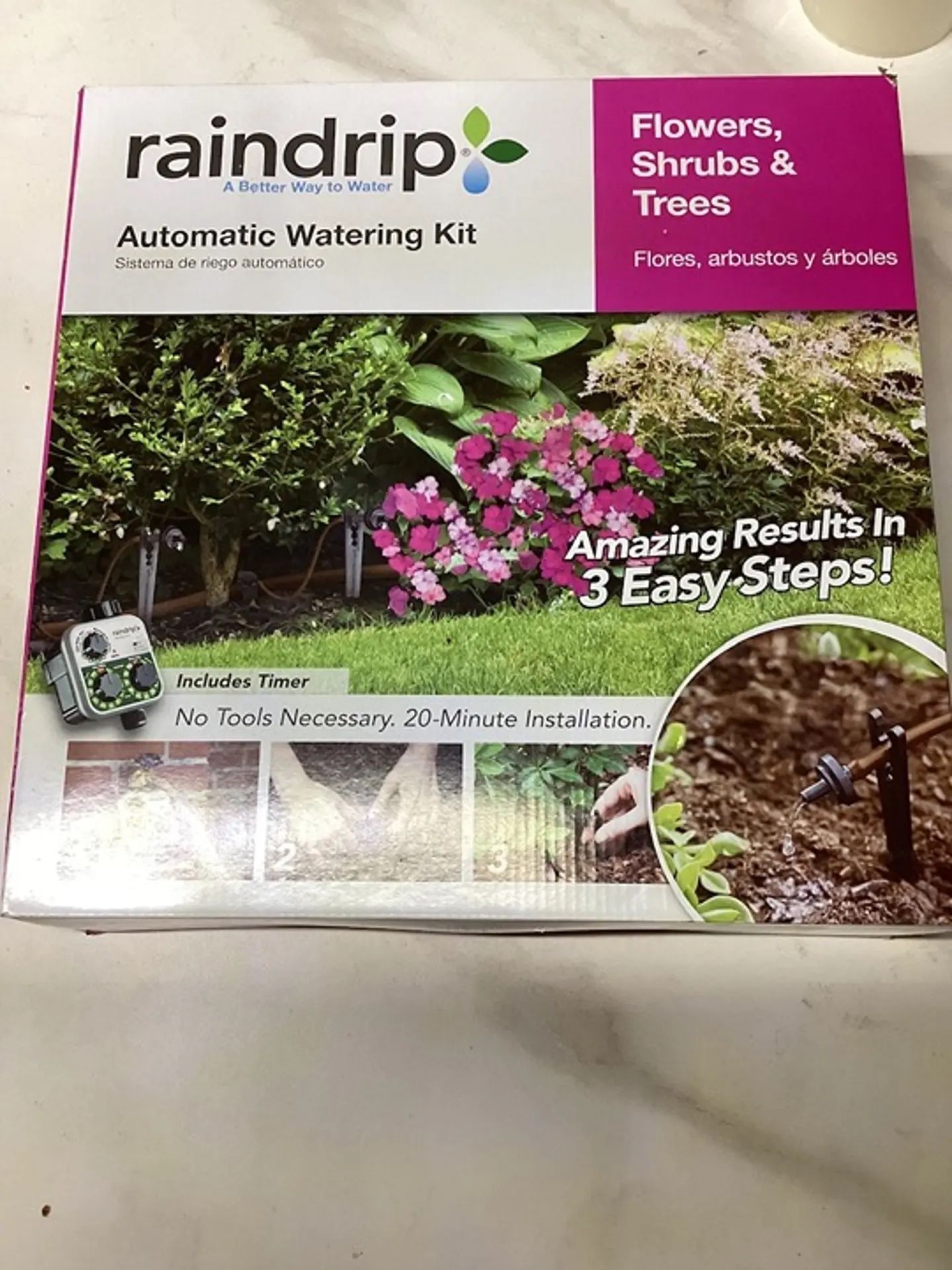 Raindrip Automatic Watering Kit for Flowers, Shrubs, Trees SDFSTH1P New