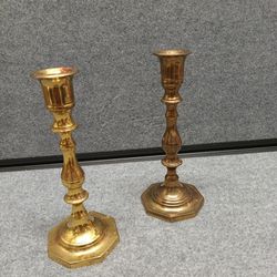 Pair Of Brass Candle Stick Holders