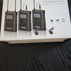 Comica WM100 Plus Wireless Microphone System – Dual Lavalier Kit