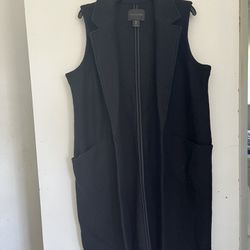 Black Long Vest