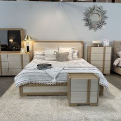 Queen Bed Frame Dresser Mirror Nightstand $