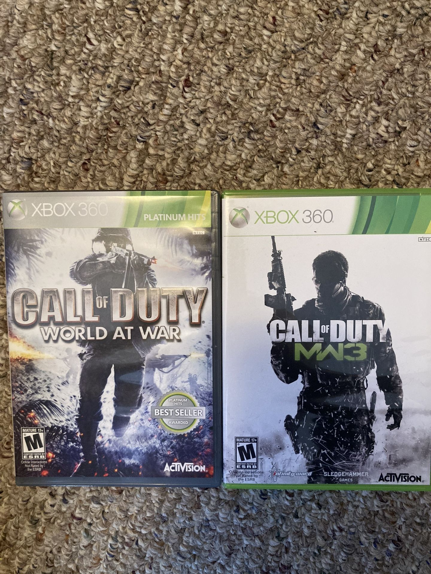 XBOX 360 CALL OF DUTY (2 Games )