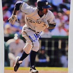 Nyjer Morgan Signed 8x10 Photo Milwaukee Brewers MLB Autograph