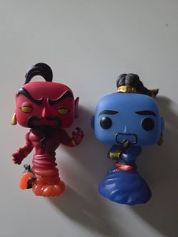 Funko Pop Aladdin Genie (glow in the dark) & Jafar Figures Set