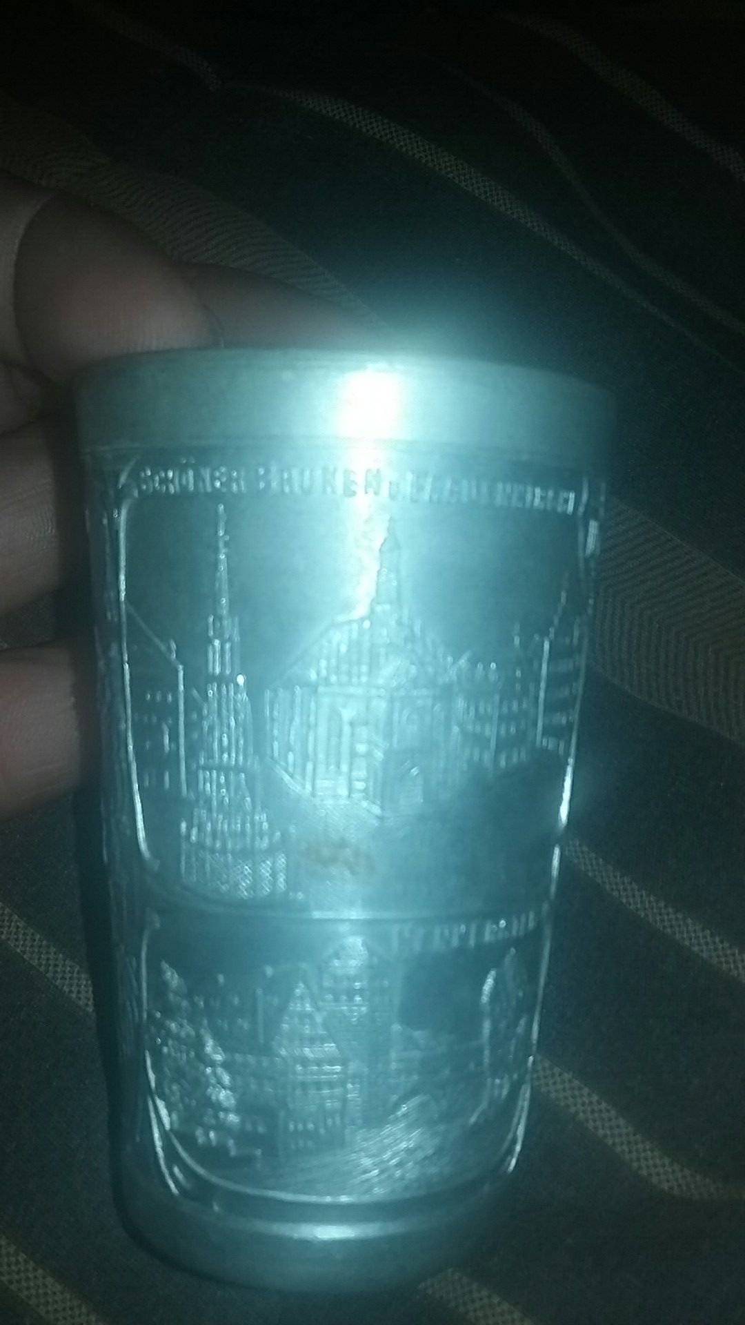 Antique German Pewter Cup
