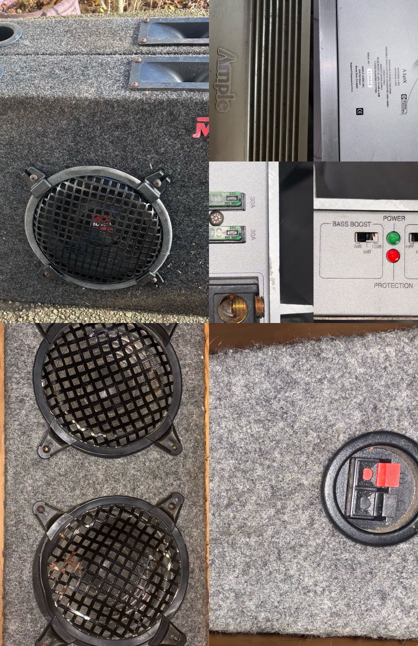 300  Ample amp & 3 road thunder box speakers 🔊 300 for all 