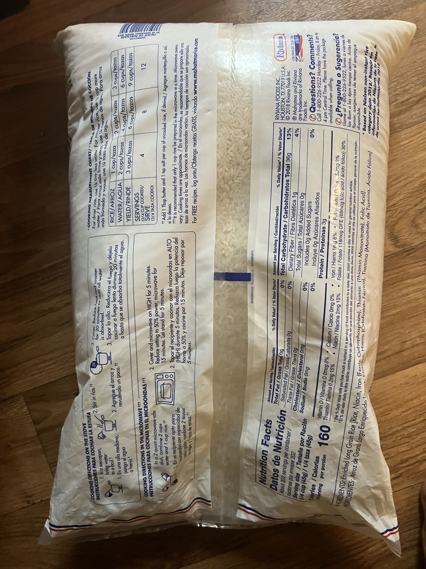 20 Lb Bag White Rice.