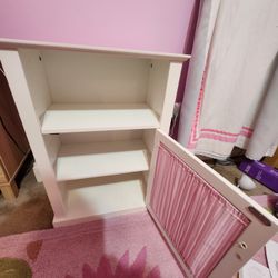 Pink Nightstand And Matching Trashcan