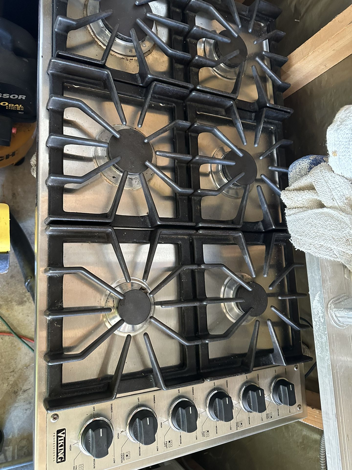 36 inch Viking dropping cooktop